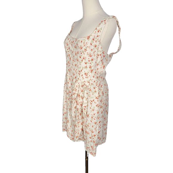 Reformation  Dress Sz 10 Hedy Faux Wrap Excellent Spring Mini Floral Guest Ivory - Picture 3 of 17